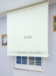 Ekru Lazer Stor Perde - Orta Kalın Kumaş