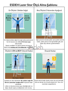 Ekru Lazer Stor Perde - Orta Kalın Kumaş