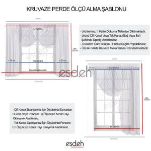 Düz Spor Tül Perde - Krem