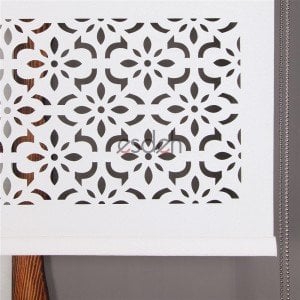 Beyaz Lazer Stor Perde - Osmanlı Desen - Orta Kalın Kumaş