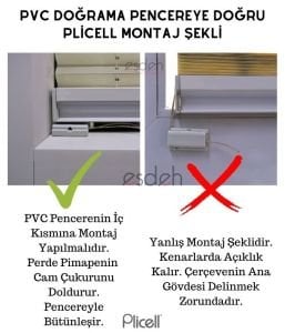 Kırık Beyaz Honeycomb (Blackout) Plicell Cam Balkon Perdesi