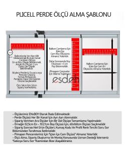 Ekru Honeycomb (Blackout) Plicell Cam Balkon Perdesi
