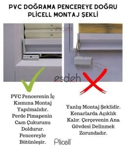Ekru Honeycomb (Blackout) Plicell Cam Balkon Perdesi