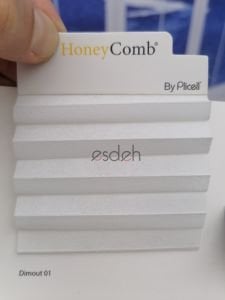 Beyaz Honeycomb Plicell Cam Balkon Perdesi