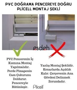 Beyaz Honeycomb Plicell Cam Balkon Perdesi