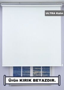 Kırık Beyaz Stor Perde - Orta Kalın Kumaş