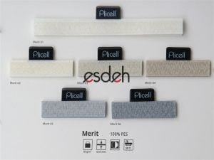 Bej Desenli Plicell Cam Balkon Perdesi - Ekonomik Model(Merit)