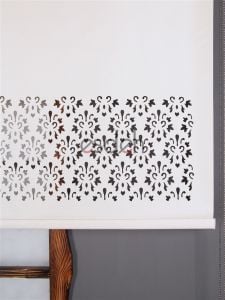 Ekru Lazer Stor Perde - Damask Desen - Orta Kalın Kumaş