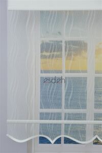 Dalgalı Spor Tül Stor Perde - Kırık Beyaz - Çift Mekanizmalı