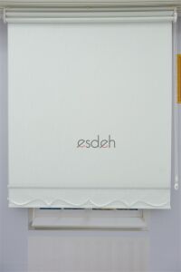 Dalgalı Spor Tül Stor Perde - Kırık Beyaz - Çift Mekanizmalı