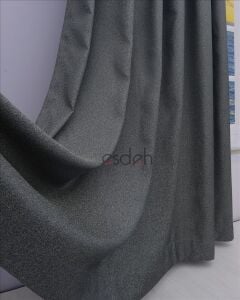GRİ Pileli Fon Perde (80x250+260 cm) - ÇİFT KANAT GÖNDERİLİR - Spor Düz Modern Tasarım