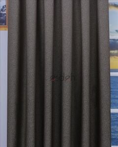 VİZON/KAHVE Pileli Fon Perde (80x250+260 cm) - ÇİFT KANAT GÖNDERİLİR - Spor Düz Modern Tasarım