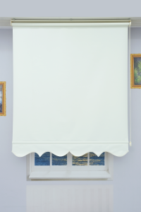 Ekru Stor Perde - Ultra Kalın Kumaş - Etekli