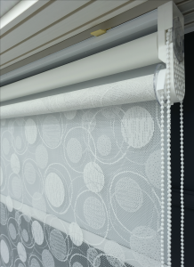 ÇİFT MEKANİZMALI TÜL+STOR GÜNEŞLİK PERDE - ÇİFTLİ SİSTEM - 2 Perde TEK ÜRÜN!