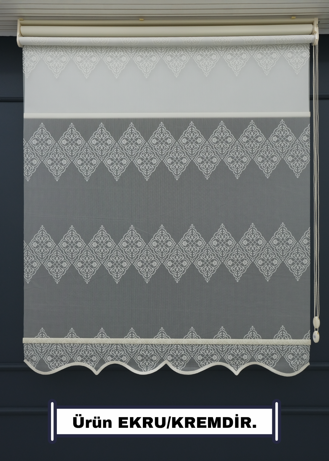 Çift Mekanizmalı TÜL+STOR Güneşlik Perde – Çiftli Sistem - 2 Perde TEK ÜRÜN!