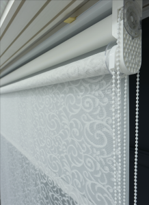 Çift Mekanizmalı TÜL+STOR Güneşlik Perde – Çiftli Sistem - 2 Perde TEK ÜRÜN!