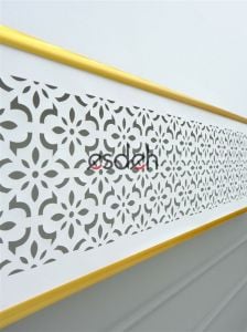 Beyaz Lazer Stor Perde - Çift Gold Lama Detaylı - Ultra Kalın Kumaş