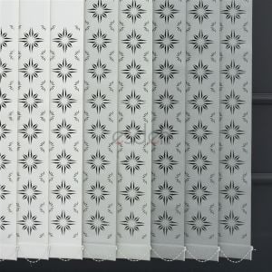 Gri/Açık Gri/Ekru Dikey Stor Perde - İşyeri Ofis Perdesi - Lazer Desenli