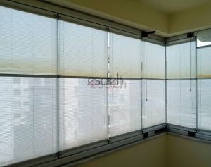 Çiftli Sistem Plicell Cam Balkon Perdesi - LATTICE/LUCIDUM