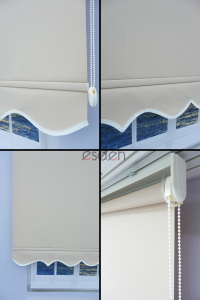 Bej Stor Perde - Ultra Kalın Kumaş - Etekli