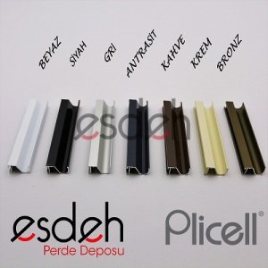 Siyah Plicell Cam Balkon Perdesi - Ekonomik Model(Parrot)