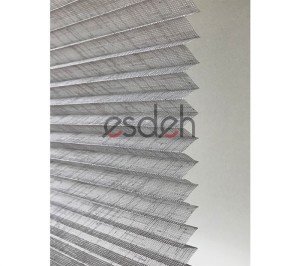 Gri Tül Plicell Cam Balkon Perdesi - Lattice Serisi