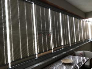 Gri Karartma Plicell Cam Balkon Perdesi -Karartma Serisi(Lucidum)