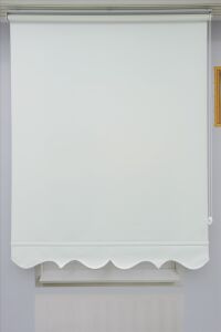 Beyaz Stor Perde - Ekonomik Model - Etekli