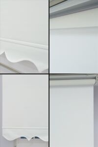 Beyaz Stor Perde - Ekonomik Model - Etekli