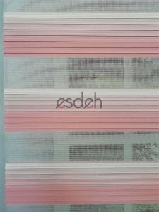 Renkli Piliseli Zebra Perde - Pembe