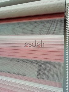 Renkli Piliseli Zebra Perde - Pembe