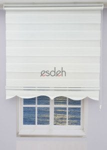 Geniş Piliseli Zebra Perde - Beyaz - Etek Dilimli