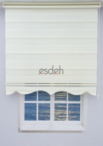 Geniş Piliseli Zebra Perde - Ekru