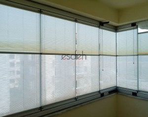 Çiftli Sistem Plicell Cam Balkon Perdesi - Lattice01/Parrot01