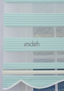 Mint Yeşili Zebra Perde - Geniş Pliseli Model