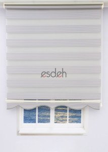 Gri Zebra Perde - Geniş Pliseli Model