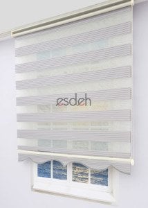 Gri Zebra Perde - Geniş Pliseli Model