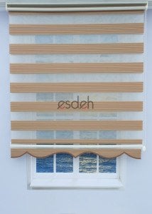 Kahverengi Zebra Perde - Geniş Pliseli Model