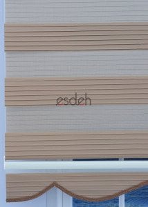 Kahverengi Zebra Perde - Geniş Pliseli Model