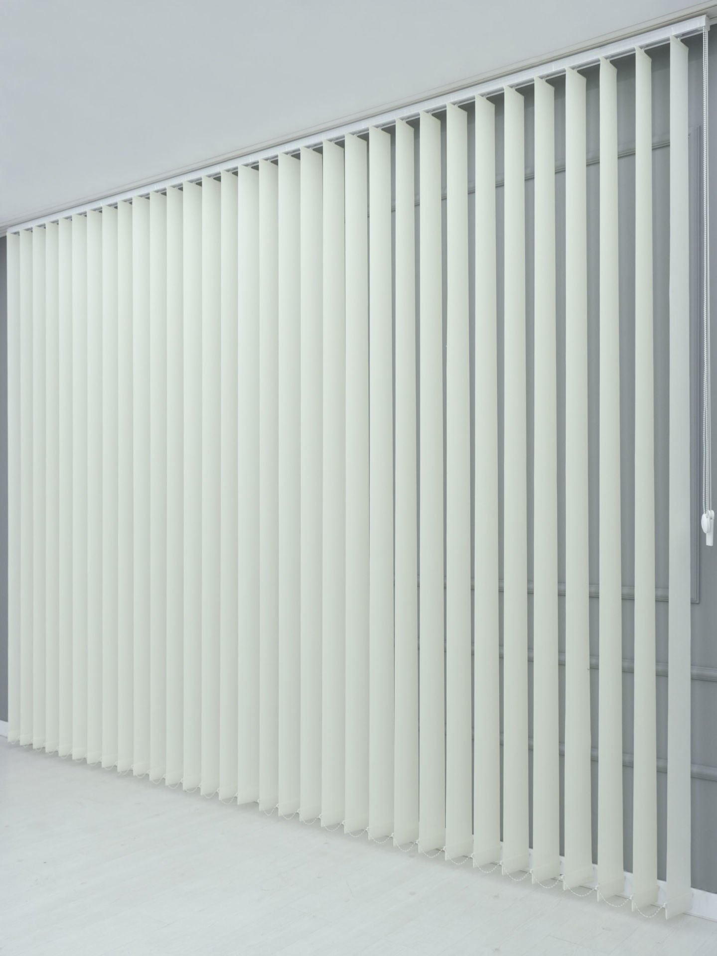 EKRU Dikey Stor Perde - İşyeri Ofis Perdesi - Mat Kalın Stor