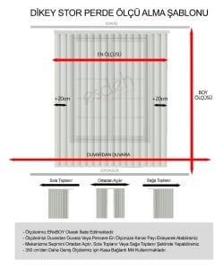 EKRU Dikey Stor Perde - İşyeri Ofis Perdesi - Mat Kalın Stor