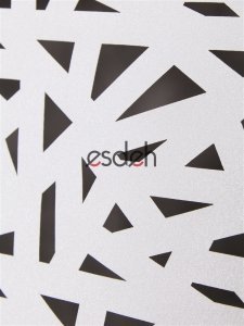 Beyaz - Lazer Stor Perde - Geometrik Desen - Ultra Kalın Kumaş