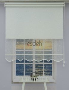 Düz Spor Tül Stor Perde - Beyaz - Çift Mekanizmalı