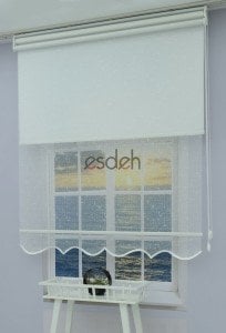 Düz Spor Tül Stor Perde - Beyaz - Çift Mekanizmalı