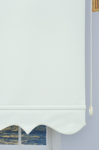 EKRU Stor Perde - Maxı Kalın Kumaş - Etekli