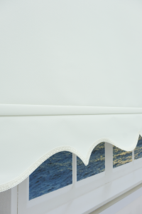 EKRU Stor Perde - Maxı Kalın Kumaş - Etekli