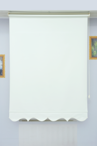 EKRU Stor Perde - Maxı Kalın Kumaş - Etekli