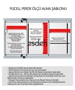 Buz Beyazı Karartma (Blackout) Plicell Cam Balkon Perdesi - Niteflite Seri