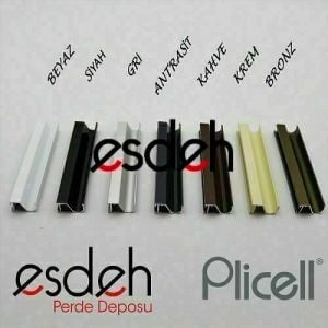 Açık Gri Karartma (Blackout) Plicell Cam Balkon Perdesi - Niteflite Seri
