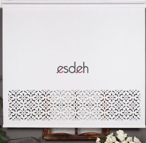 Beyaz Lazer Stor Perde - Osmanlı Desen - Ultra Kalın Kumaş